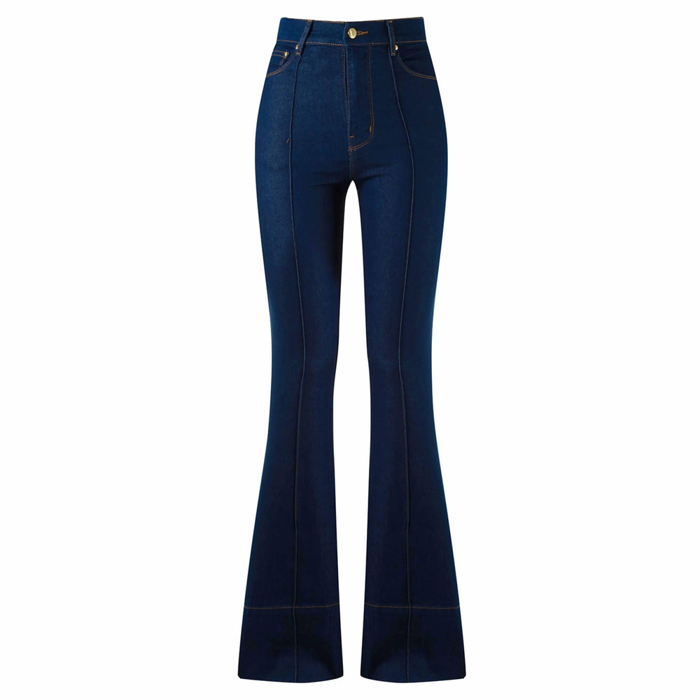 CALÇA BOCA DE SINO JEANS BRUTO BLUE