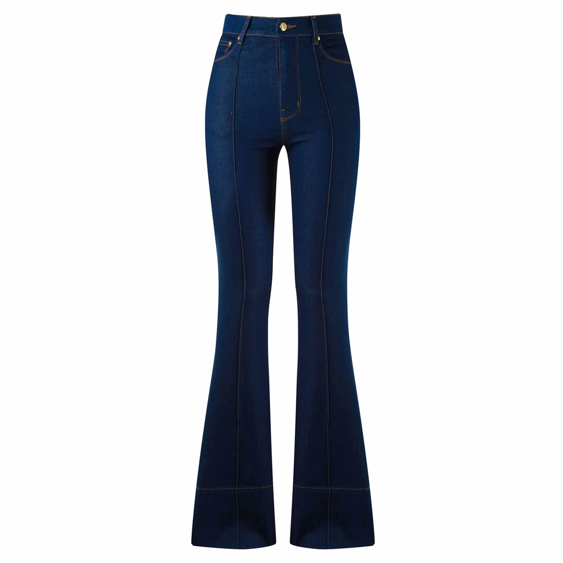 CALÇA BOCA DE SINO JEANS BRUTO BLUE