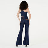 CALÇA BOCA DE SINO JEANS BRUTO BLUE