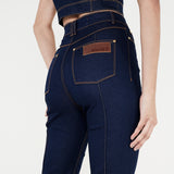 CALÇA BOCA DE SINO JEANS BRUTO BLUE