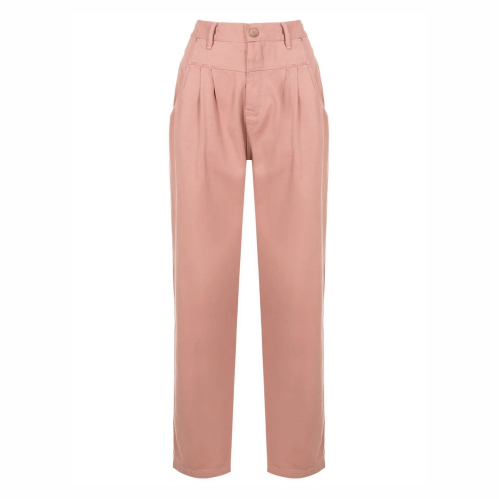 CALÇA PREGAS SARJA APRICOT