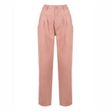 CALÇA PREGAS SARJA APRICOT