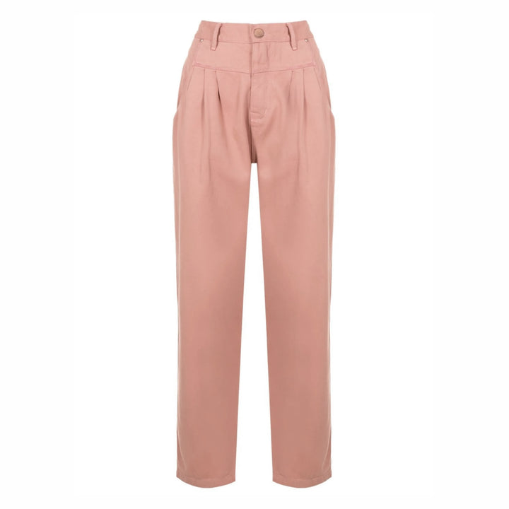 CALÇA PREGAS SARJA APRICOT