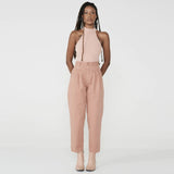 CALÇA PREGAS SARJA APRICOT