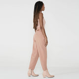 CALÇA PREGAS SARJA APRICOT