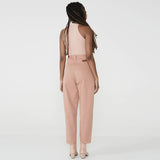 CALÇA PREGAS SARJA APRICOT