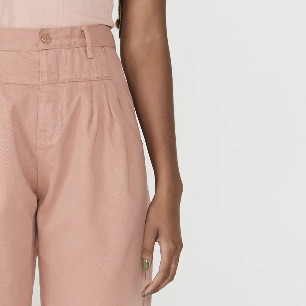 CALÇA PREGAS SARJA APRICOT