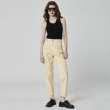CALÇA PREGAS SARJA VANILA