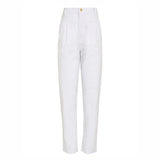 CALÇA PREGAS SARJA BRANCA