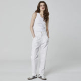 CALÇA PREGAS SARJA BRANCA