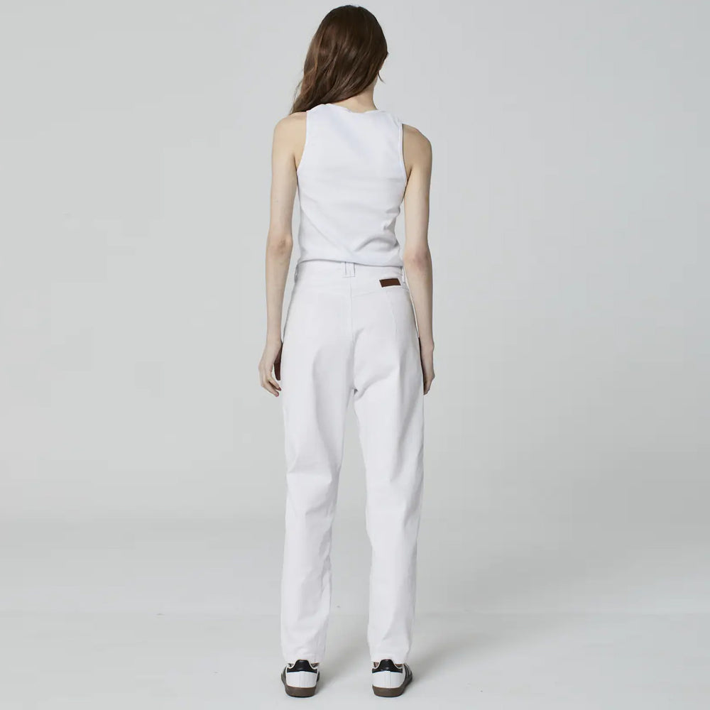 CALÇA PREGAS SARJA BRANCA