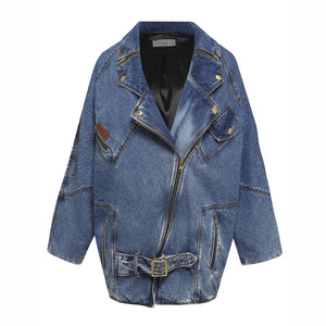 JAQUETA OVERSIZED PERFECTO JEANS AZUL MÉDIO