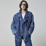 JAQUETA OVERSIZED PERFECTO JEANS AZUL MÉDIO