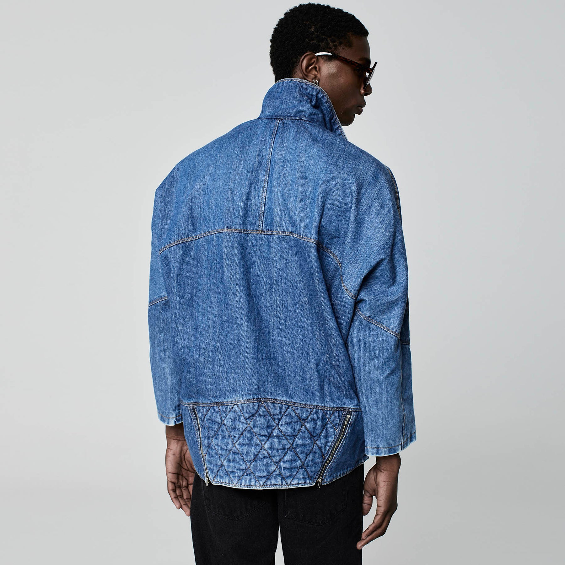JAQUETA OVERSIZED PERFECTO JEANS AZUL MÉDIO