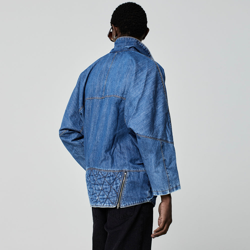 JAQUETA OVERSIZED PERFECTO JEANS AZUL MÉDIO