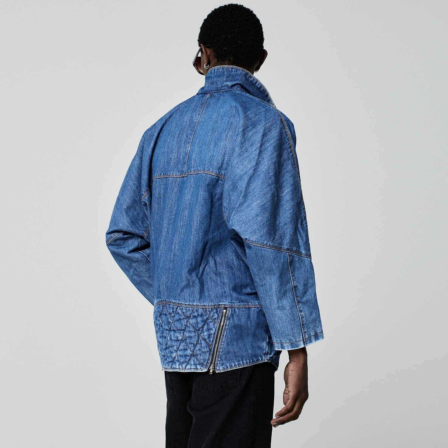 JAQUETA OVERSIZED PERFECTO JEANS AZUL MÉDIO