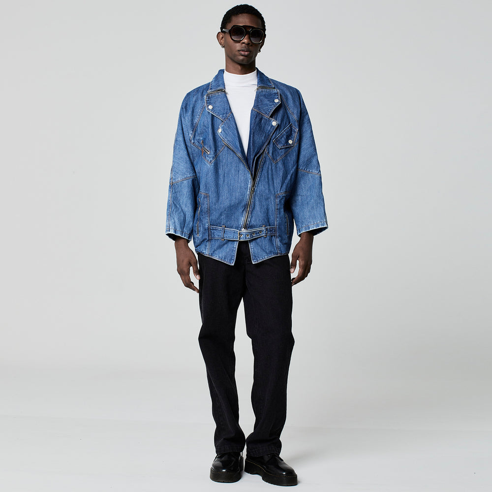 JAQUETA OVERSIZED PERFECTO JEANS AZUL MÉDIO