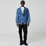 JAQUETA OVERSIZED PERFECTO JEANS AZUL MÉDIO