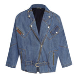 JAQUETA OVERSIZED PERFECTO JEANS AZUL MÉDIO