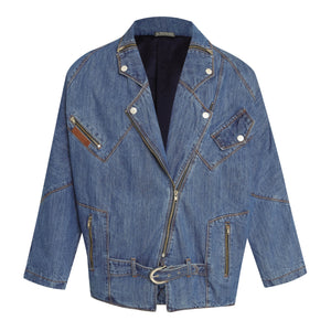 JAQUETA OVERSIZED PERFECTO JEANS AZUL MÉDIO