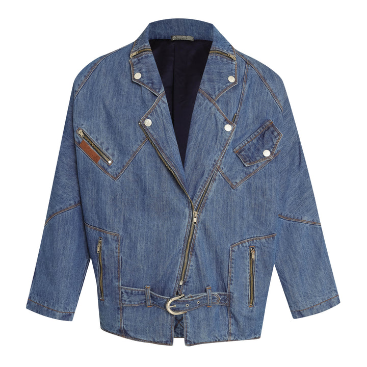 JAQUETA OVERSIZED PERFECTO JEANS AZUL MÉDIO