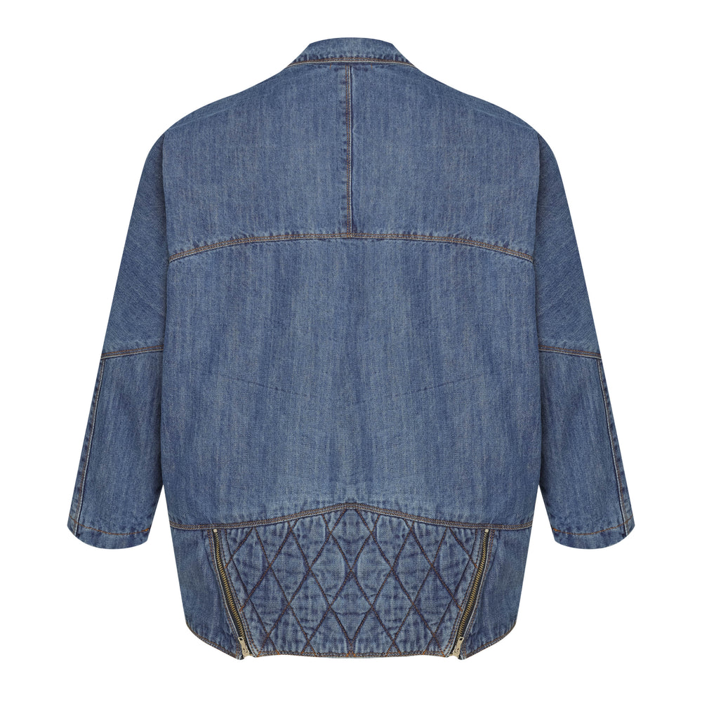 JAQUETA OVERSIZED PERFECTO JEANS AZUL MÉDIO