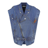 COLETE OVERSIZED PERFECTO JEANS AZUL MÉDIO