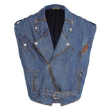 COLETE OVERSIZED PERFECTO JEANS AZUL MÉDIO