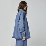CAMISA OVERSIZED JEANS AZUL MÉDIO