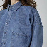 CAMISA OVERSIZED JEANS AZUL MÉDIO