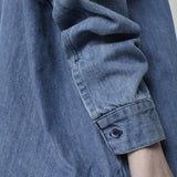 CAMISA OVERSIZED JEANS AZUL MÉDIO
