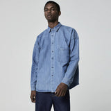 CAMISA OVERSIZED JEANS AZUL MÉDIO