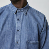 CAMISA OVERSIZED JEANS AZUL MÉDIO
