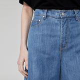 CALÇA SUPER WIDE LEG JEANS AZUL MÉDIO