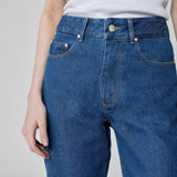 CALÇA RETA JEANS AZUL MÉDIO