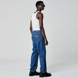 CALÇA RETA JEANS AZUL MÉDIO