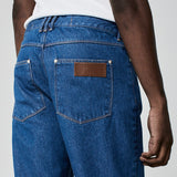CALÇA RETA JEANS AZUL MÉDIO