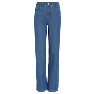 CALÇA RETA JEANS AZUL MÉDIO