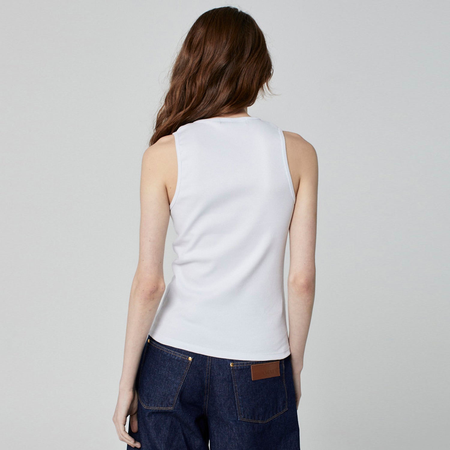 REGATA TANK TOP CANELADA BRANCA