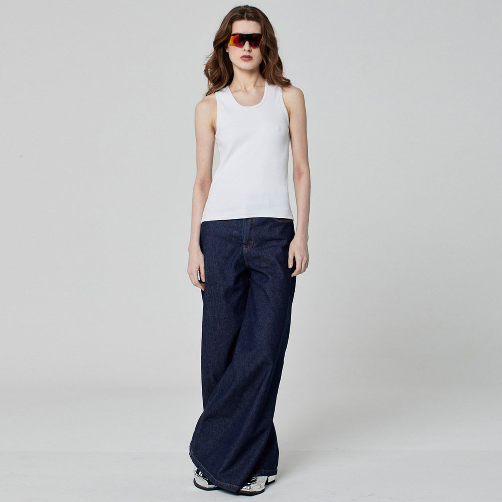 REGATA TANK TOP CANELADA BRANCA