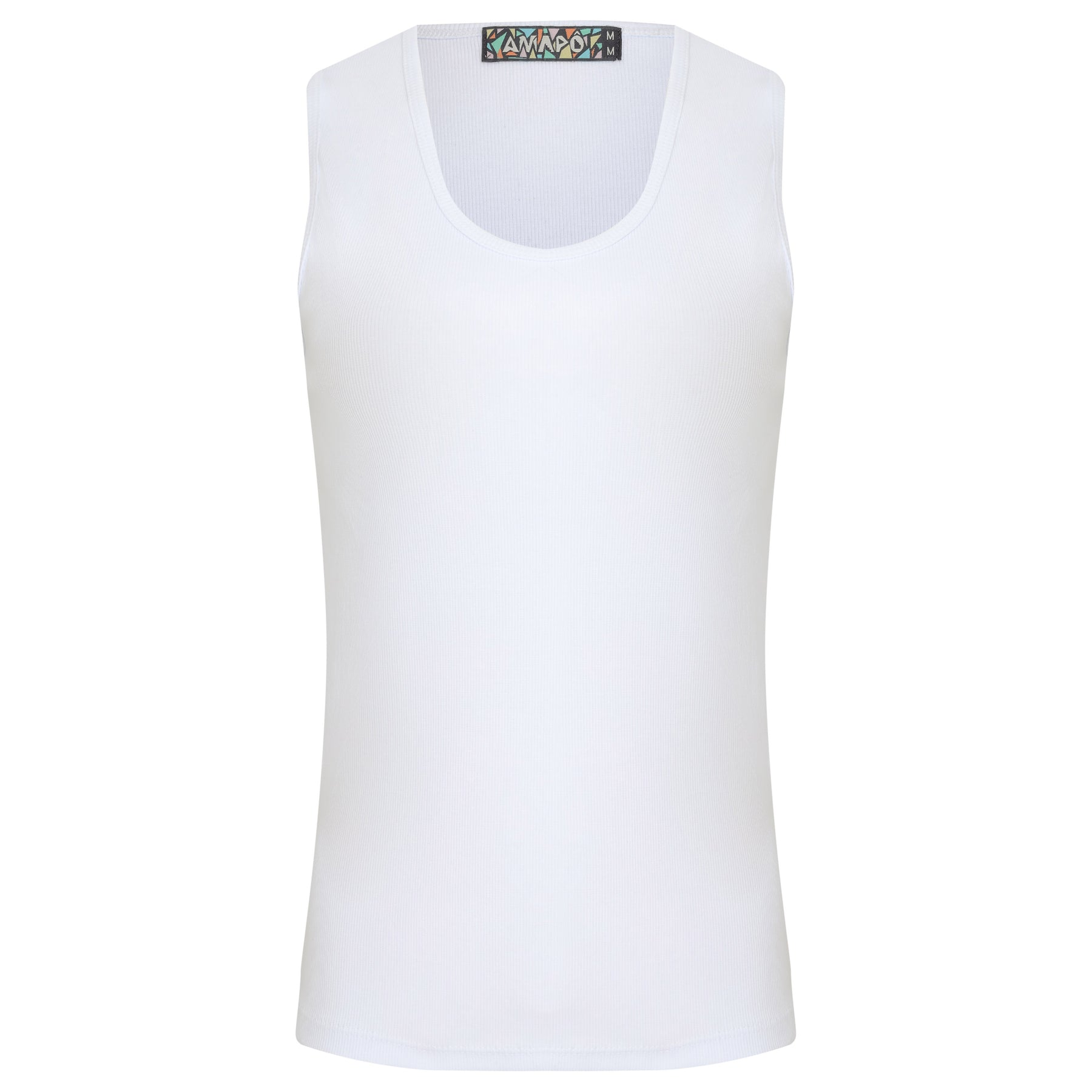 REGATA TANK TOP CANELADA BRANCA