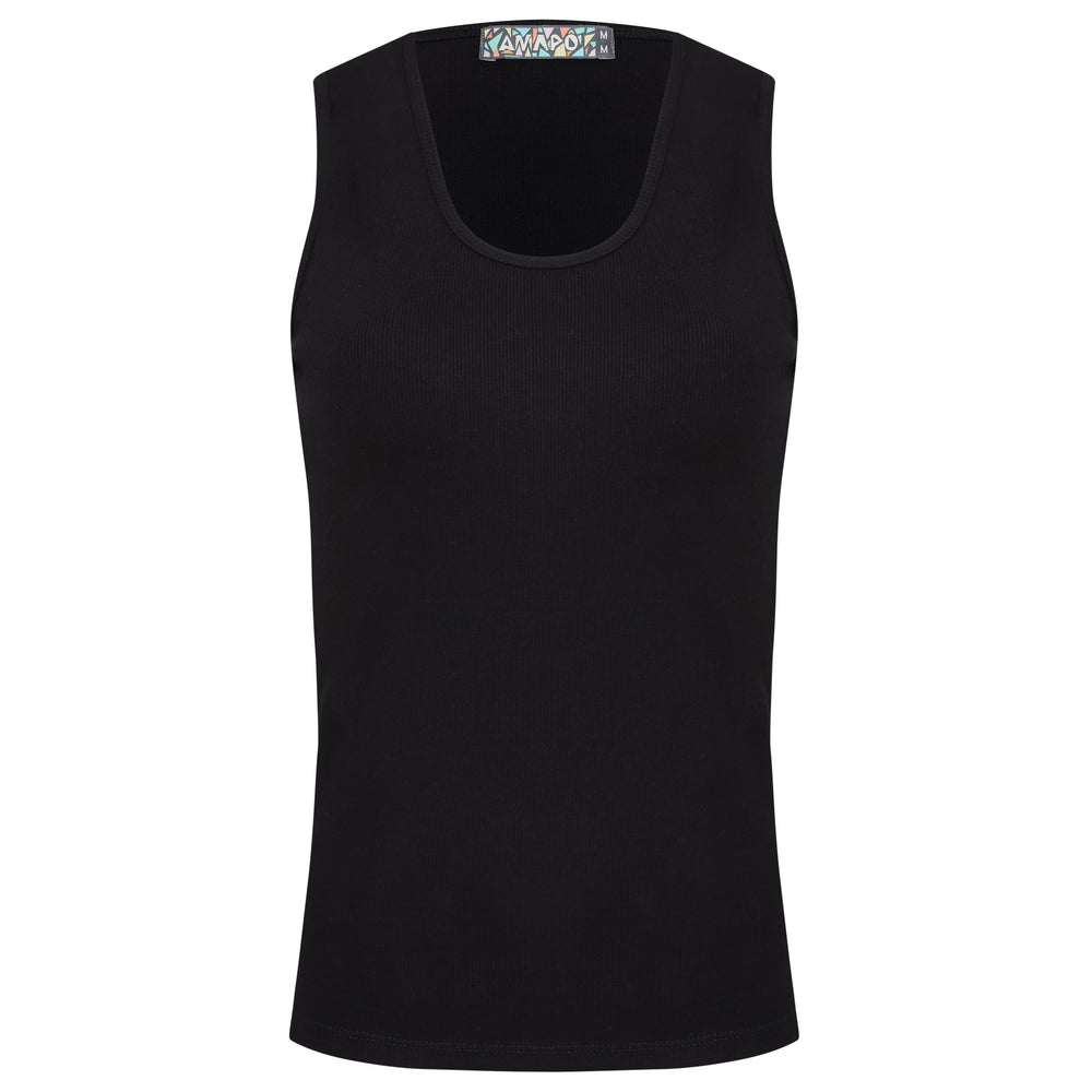 REGATA TANK TOP CANELADA PRETA