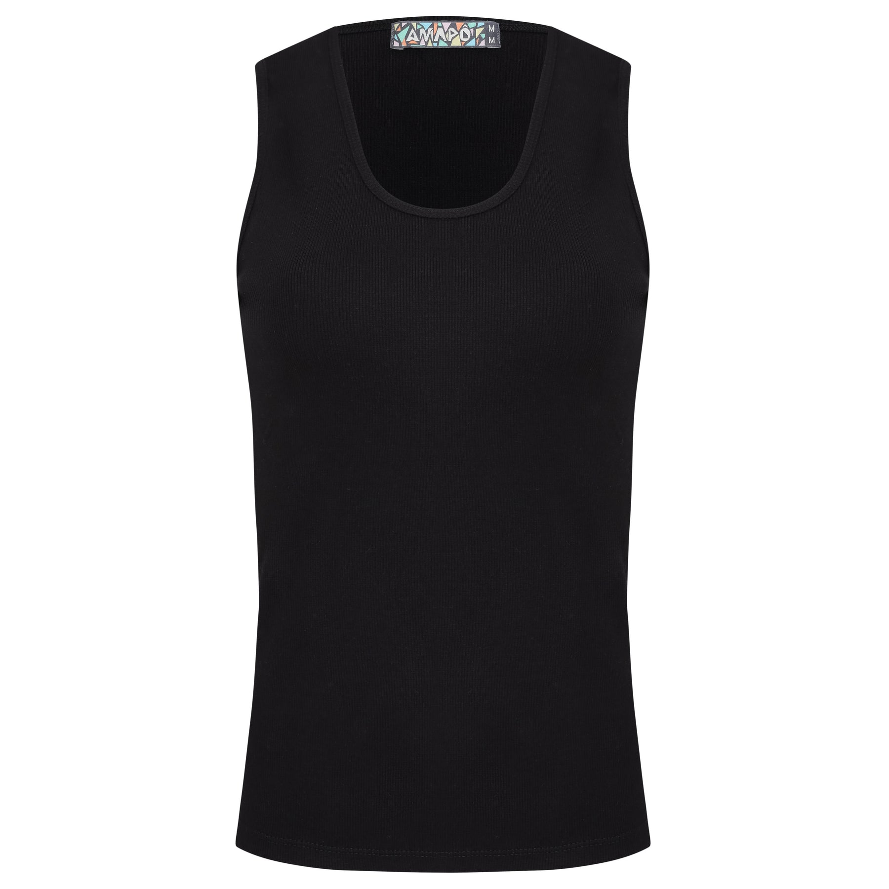 REGATA TANK TOP CANELADA PRETA
