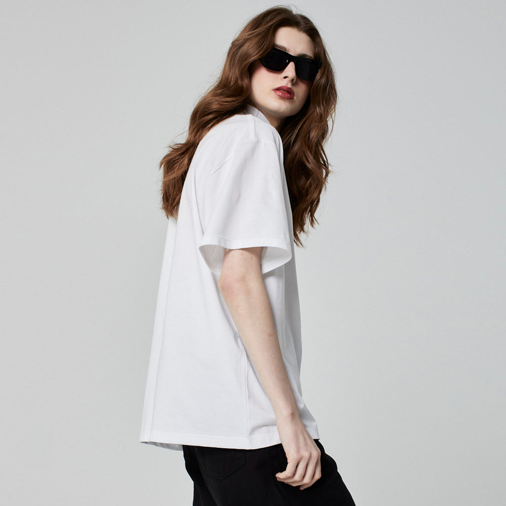 CAMISETA OVERSIZED GOLA ALTA BRANCA