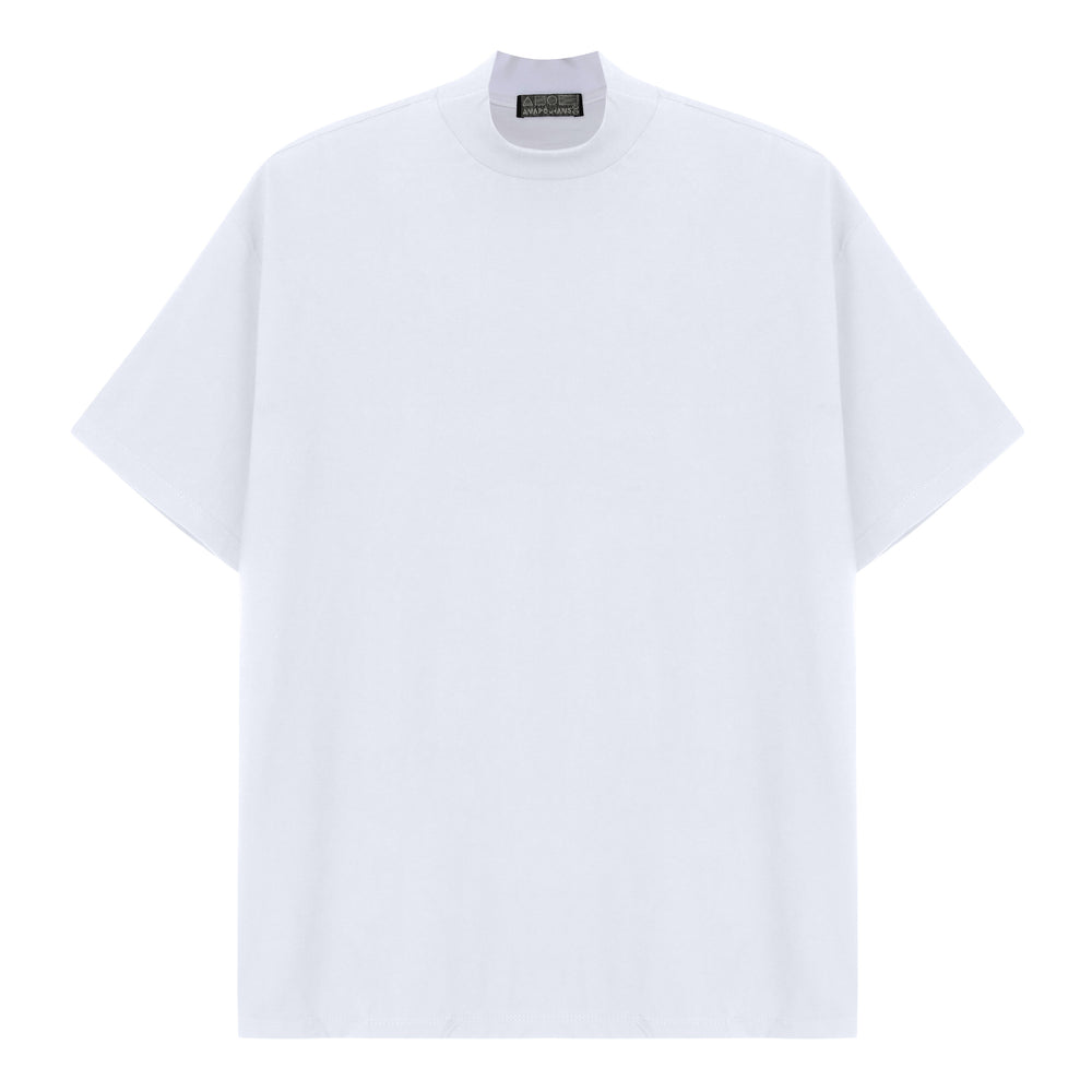 CAMISETA OVERSIZED GOLA ALTA BRANCA