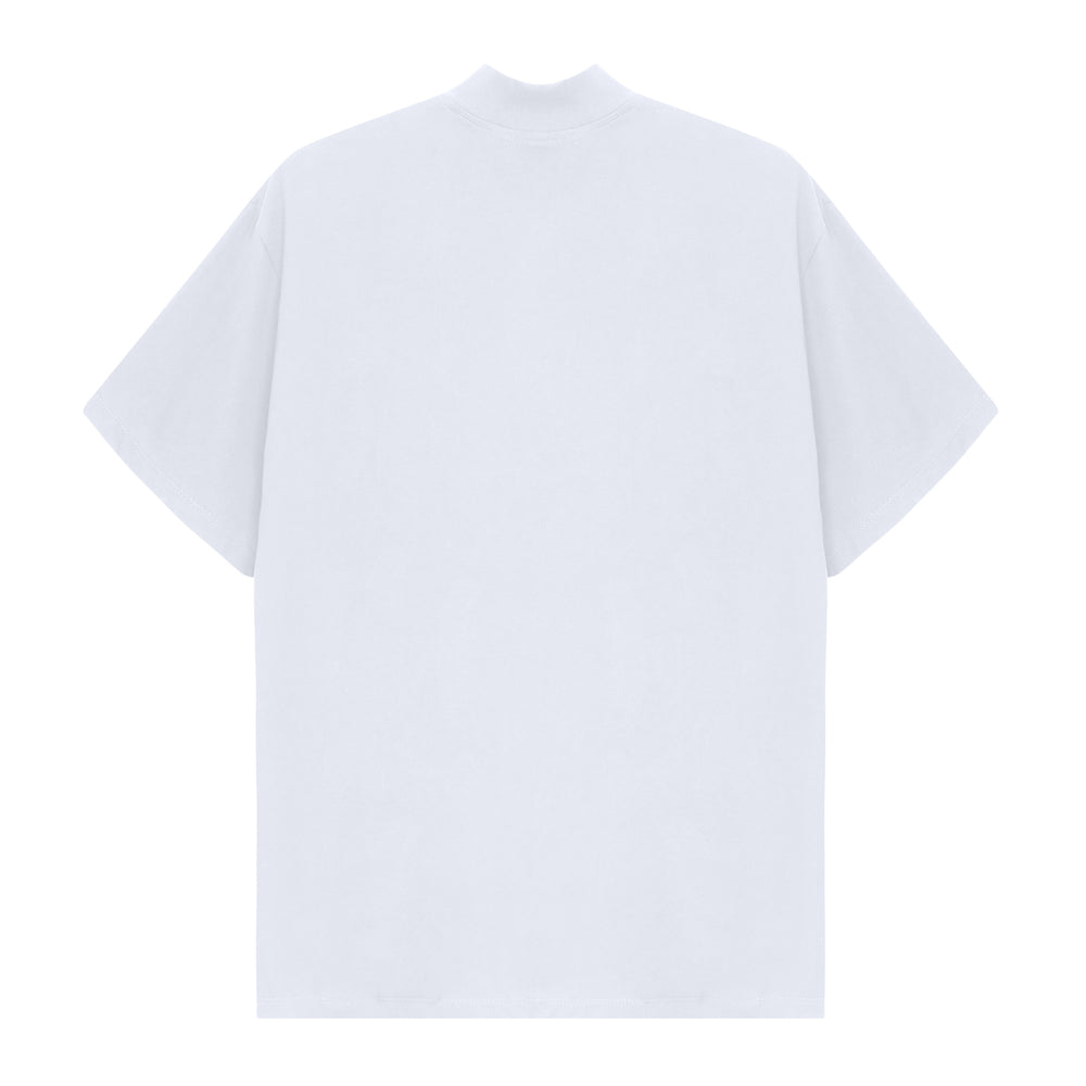 CAMISETA OVERSIZED GOLA ALTA BRANCA
