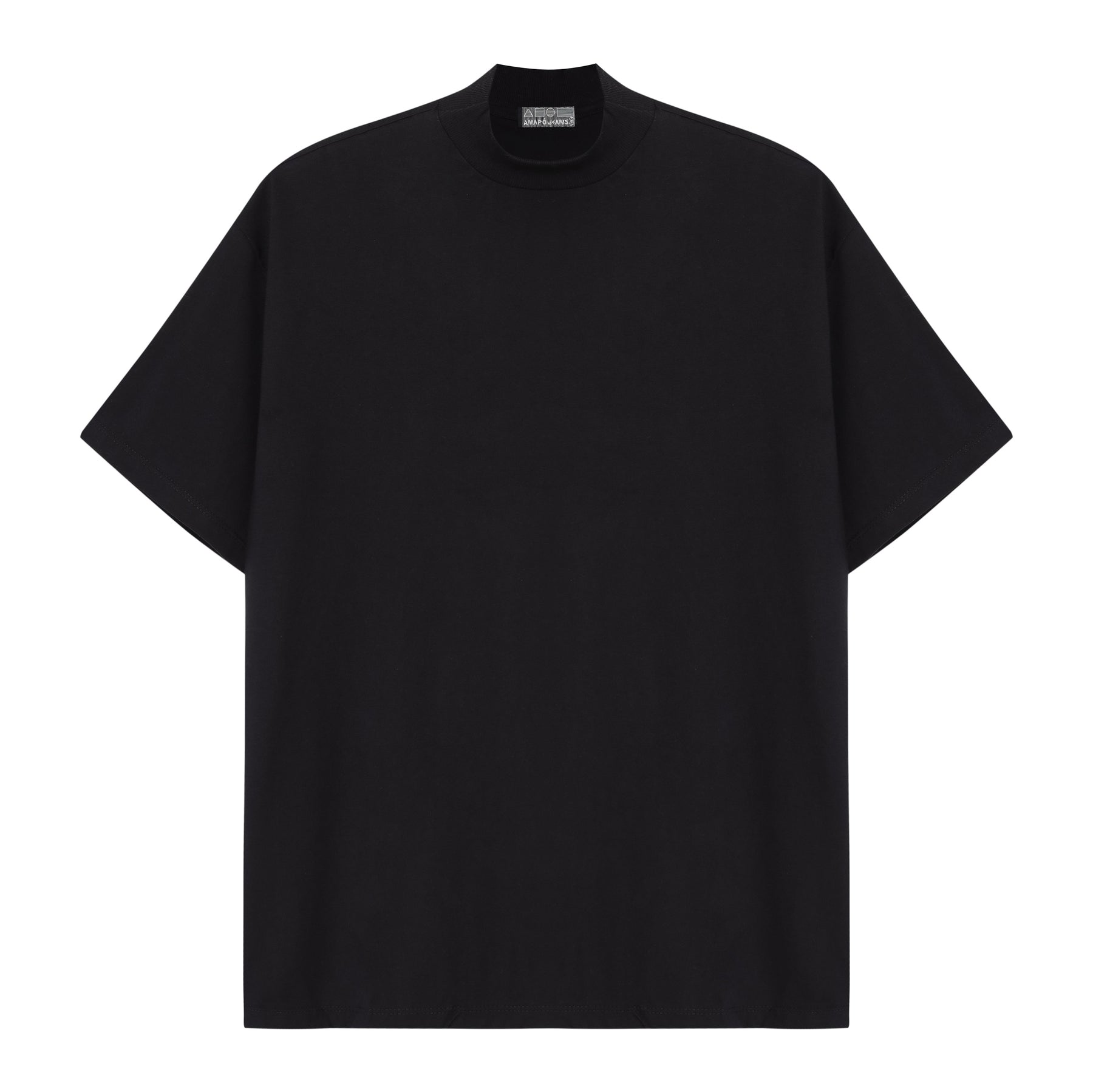 CAMISETA OVERSIZED GOLA ALTA PRETA
