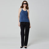 REGATA MALHA DENIM AZUL MÉDIO