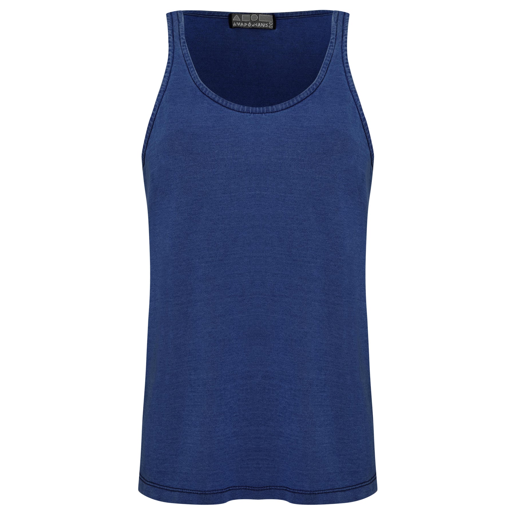 REGATA MALHA DENIM AZUL MÉDIO