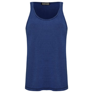 REGATA MALHA DENIM AZUL MÉDIO